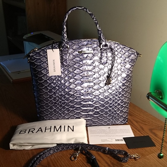 Brahmin Handbags - Brahmin NWT LARGE DUXBURY DENIM CRUZ